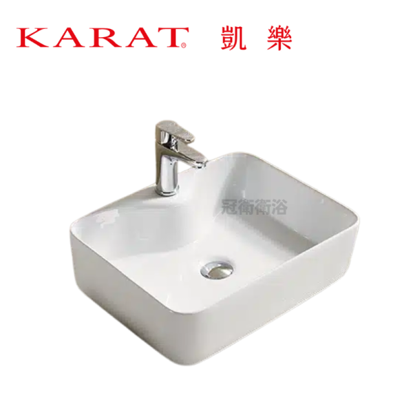 K-1946 檯面盆 KARAT K-1946 瑞西藝術盆 檯面盆 台上盆 臉盆 瓷盆 K1946 凱樂衛浴 美國KARAT 洗臉盆 方形盆 方盆
