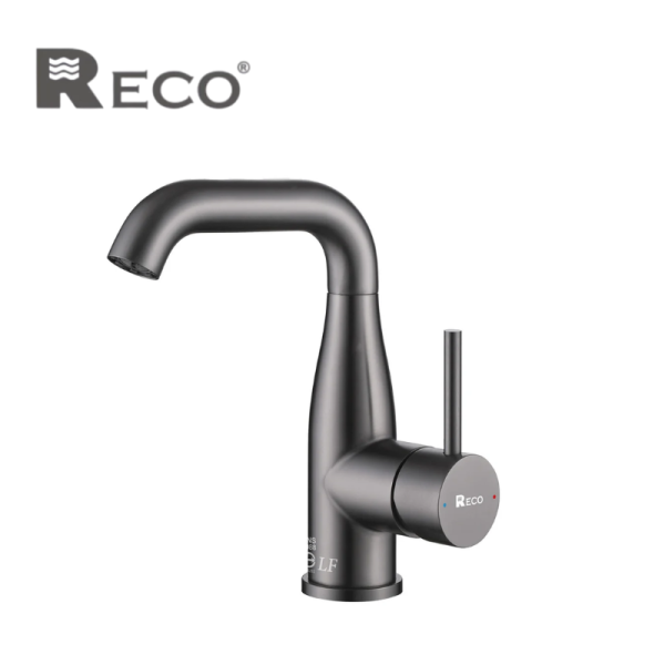 RECO 臉盆龍頭 105227L-GS RECO不鏽鋼面盆龍頭使用SUS304不鏽鋼,含量18-8符合國際標準,並通過國家標準CNS 8088,美國UPC加拿大CUPC的無鉛認證。
重要零件陶瓷閥芯、起泡器均符合NSF、ACS認證,100萬次耐用測試不損壞。
我們的不鏽鋼龍頭使用“全新”不鏽鋼,不用再生料；堅固耐用、絕佳抗腐蝕性、美觀、不易留指紋水漬容易清洗好保養