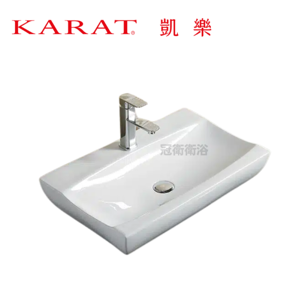 K-1962 檯面盆 KARAT K-1962 迪奧藝術盆 檯面盆 台上盆 臉盆 瓷盆 K1962 凱樂衛浴 美國KARAT 洗臉盆 方形盆 方盆