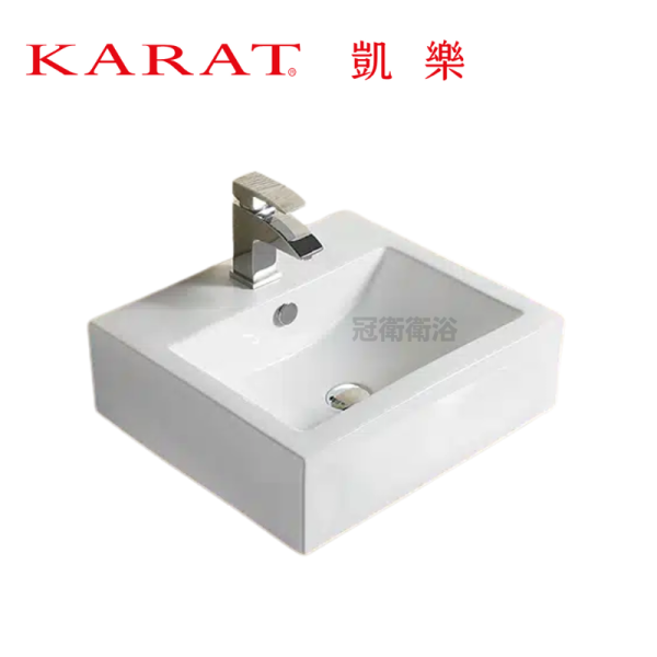K-1934F 檯面盆 KARAT K-1934F 泰樂絲藝術盆 檯面盆 台上盆 臉盆 瓷盆 K1934F 凱樂衛浴 美國KARAT 洗臉盆 方形盆 方盆