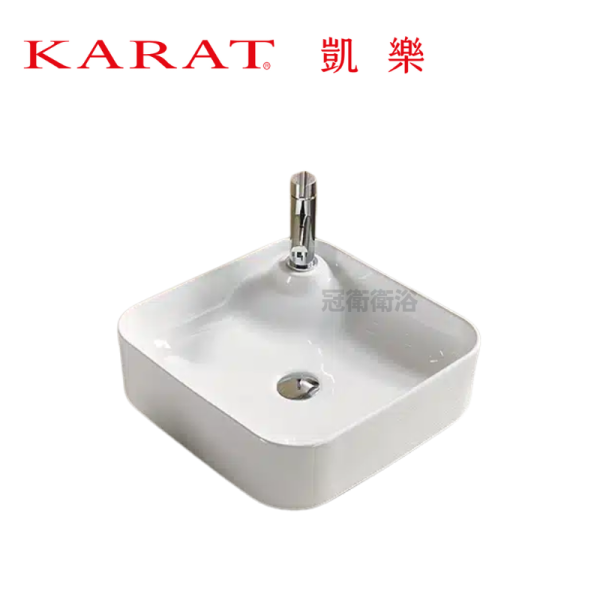 K-1937 檯面盆 KARAT K-1937 瑞娜藝術盆 檯面盆 台上盆 臉盆 瓷盆 K1937 凱樂衛浴 美國KARAT 洗臉盆 方形盆 方盆