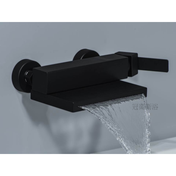 LD-2808A-BK 浴缸龍頭 LILAIDEN 浴缸龍頭 LD-2808A BK 黑色龍頭 黑色浴缸龍頭 不銹鋼浴缸龍頭 淋浴龍頭 沐浴龍頭 瀑布龍頭 瀑布型龍頭  浴缸龍頭