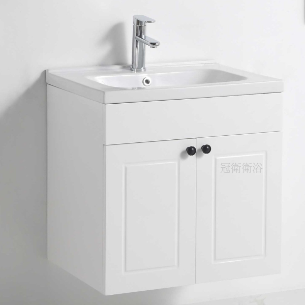 KW-V460臉盆浴櫃 浴櫃組 瓷盆浴櫃組 60CM浴櫃組 100%發泡板 防水防潮 簡約大方浴櫃 白色浴櫃 60公分浴櫃