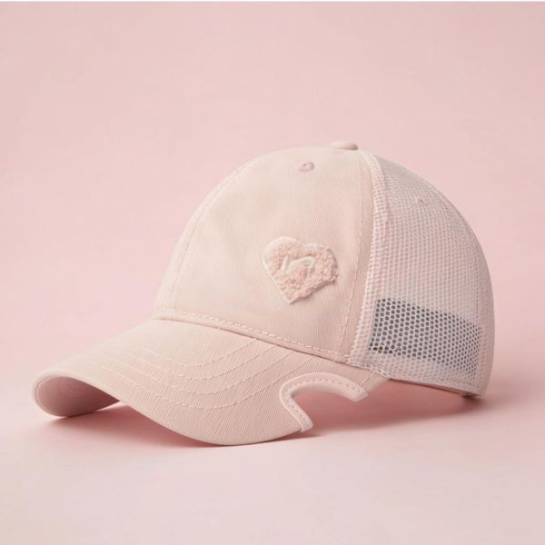 Notch 高馬尾射手帽 / 淺粉愛心 hat,cap,Notch,Gear,墨鏡,馬尾,勤務人員,運動員,網帽,高馬尾,Ponytail