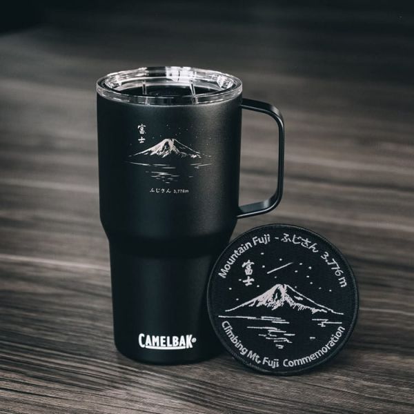 限定套裝｜CamelBak 高峰保溫杯 710ml《 富士山登頂紀念版 》 迷霧黑 camelbak,mag, hod print,Taiwan,mountain,camping,coffee,mug,TCDF