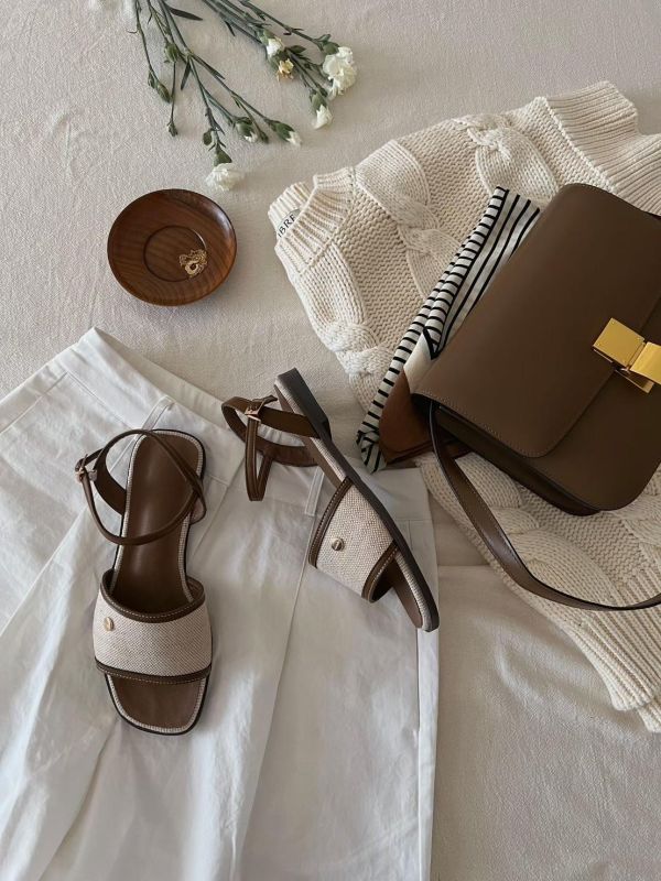 清涼編織繫帶涼鞋(大人款) 