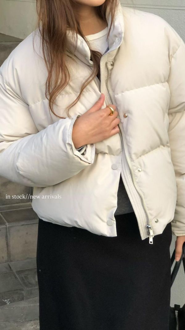 小立領短版鴨絨外套 