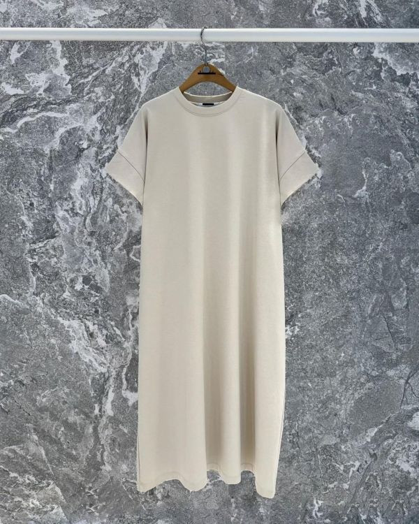 後口袋造型棉洋裝 