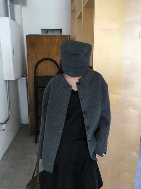 品牌設計前後領90%手工羊毛大衣 