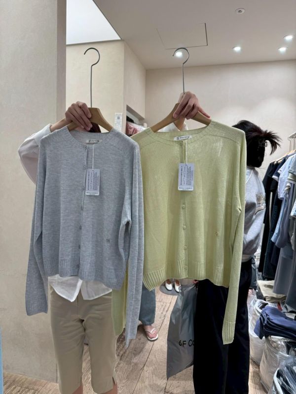 無縫線細緻針織薄外套 