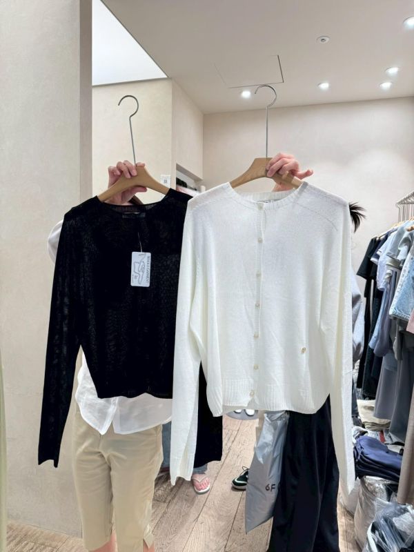 無縫線細緻針織薄外套 