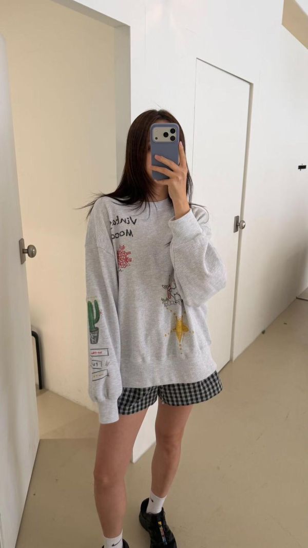 童趣塗鴉華夫格棉tee 