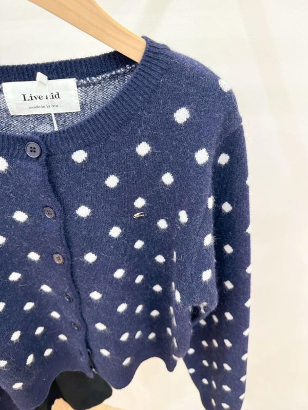 日系大點點羊毛外套 