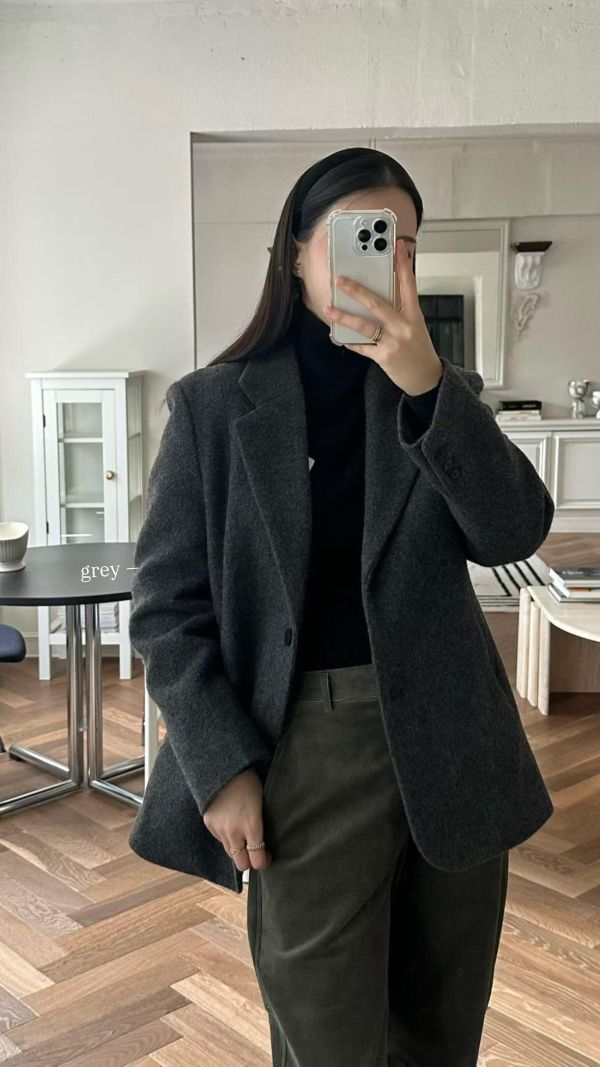 100%純羊毛高級西外 