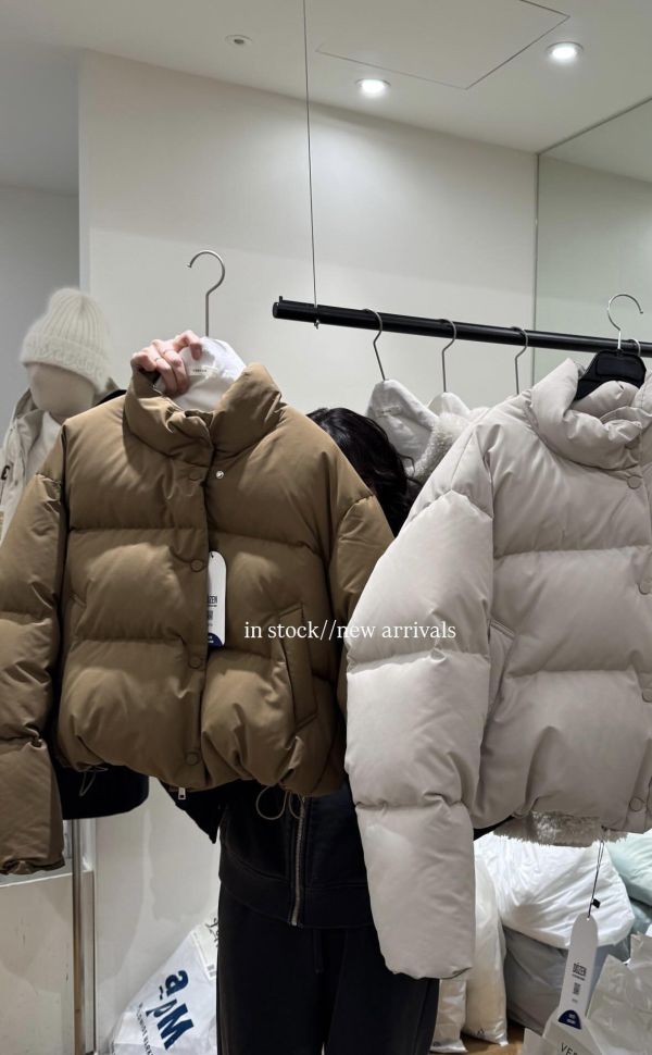 小立領短版鴨絨外套 