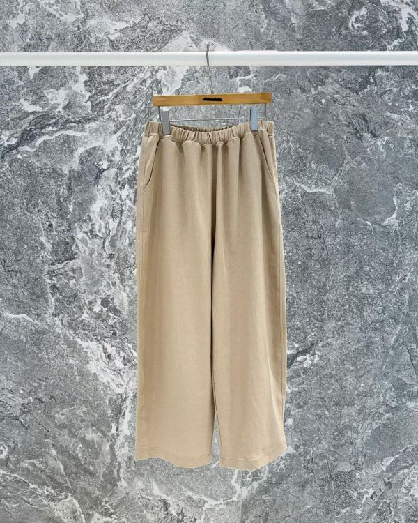 高品設計 高質感鬆緊腰棉麻褲 