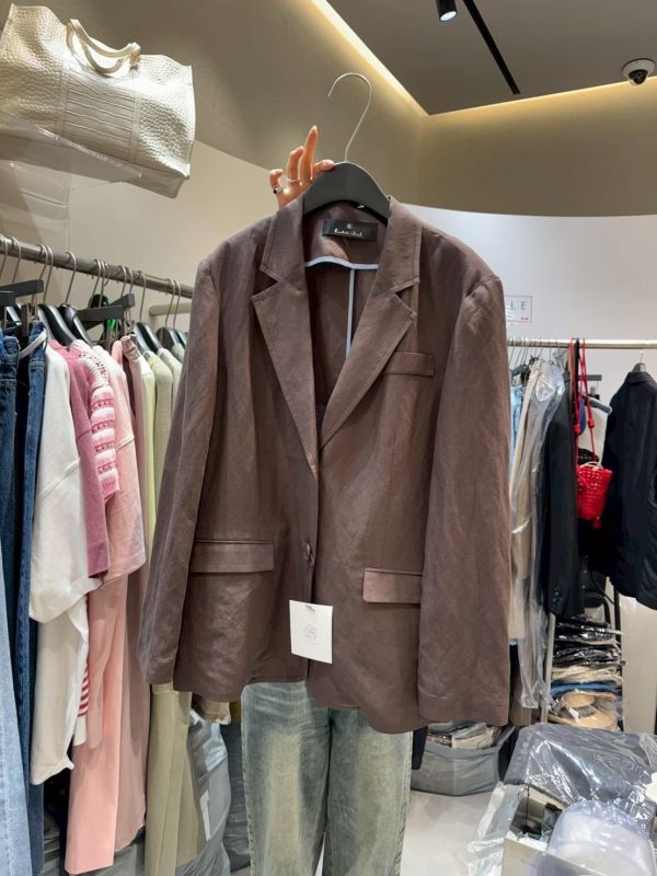 絲質混亞麻西外 