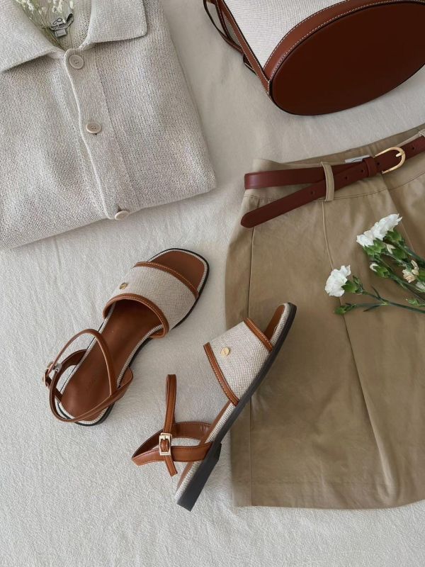 清涼編織繫帶涼鞋(大人款) 