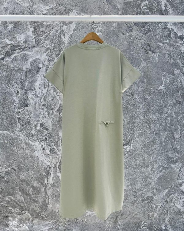 後口袋造型棉洋裝 