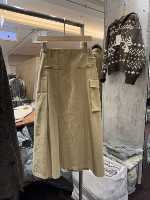 側開岔一片式綁帶棉裙 