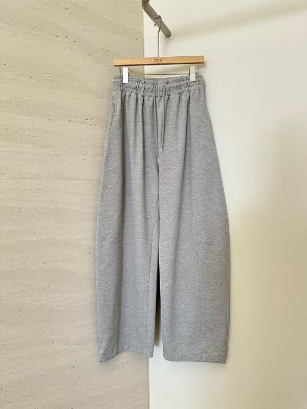 內刷絨休閒繭型棉褲 