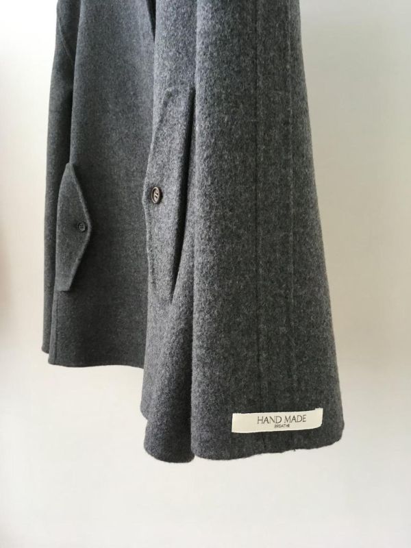 品牌設計前後領90%手工羊毛大衣 