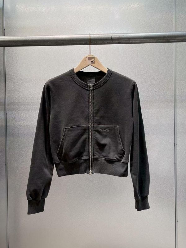 雙拉鏈短版棉外套 