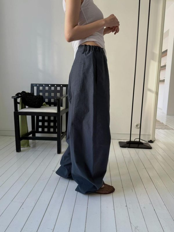 高級布料不易皺休閒褲 