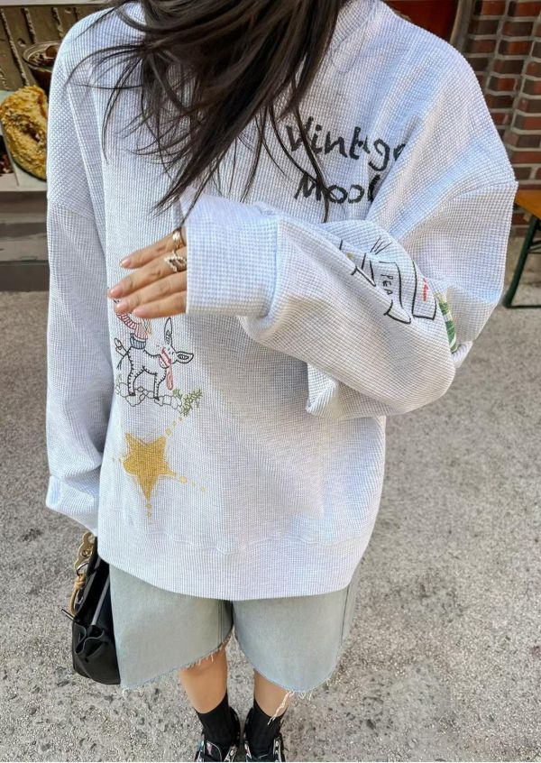 童趣塗鴉華夫格棉tee 