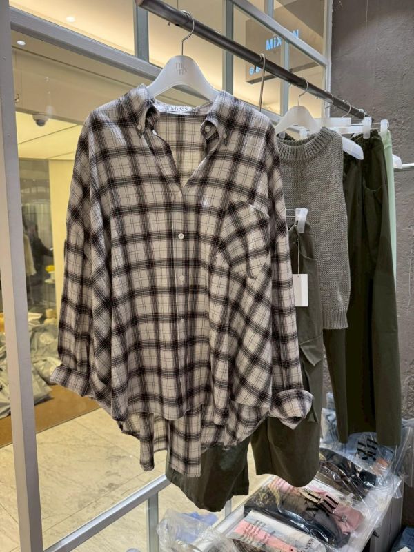 配色大格涼感紋理襯 