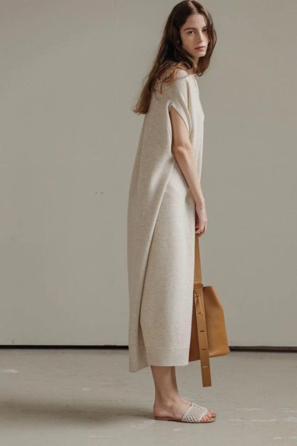 100%美麗諾羊毛背心洋裝 