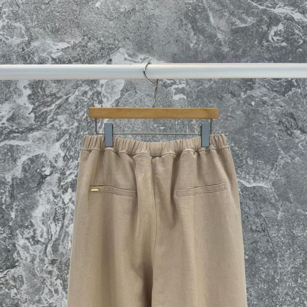 高品設計 高質感鬆緊腰棉麻褲 