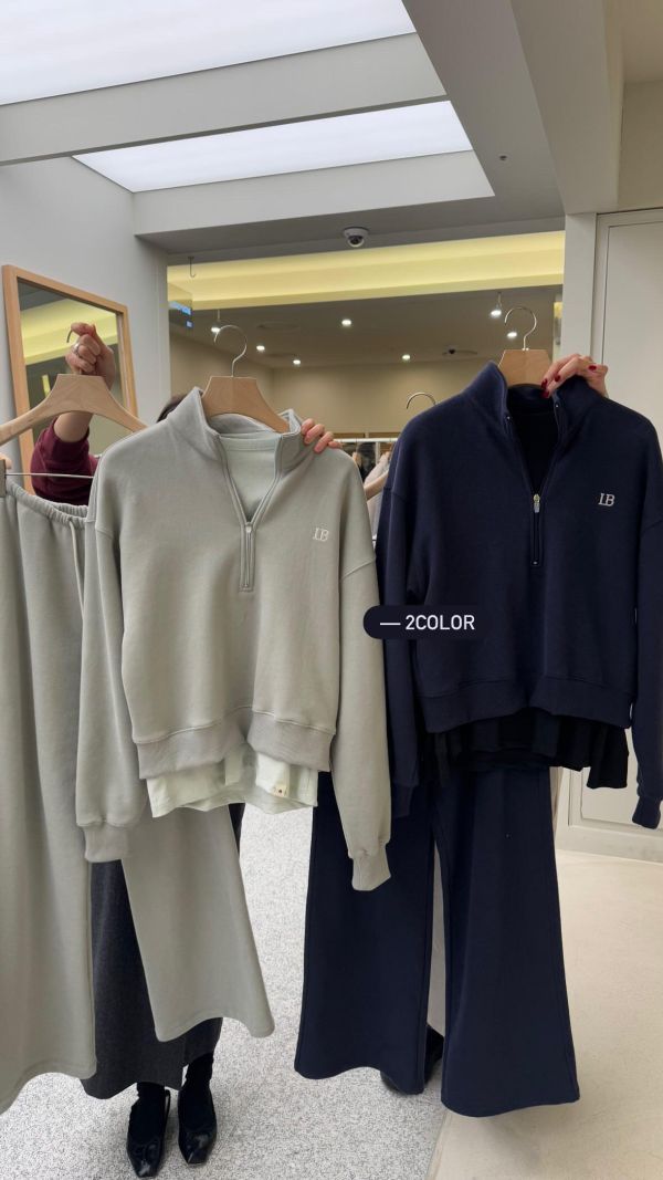 細鬆緊刷絨休閒長褲 