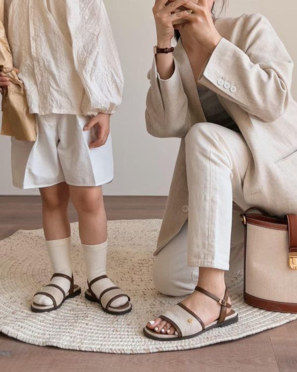 清涼編織繫帶涼鞋(大人款) 