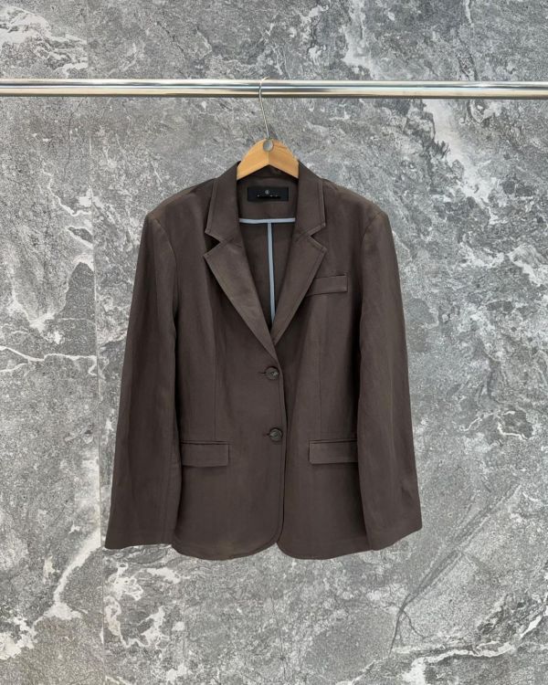 絲質混亞麻西外 