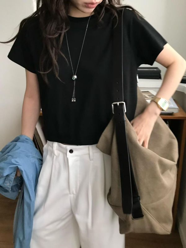 質感布標基本款棉tee 