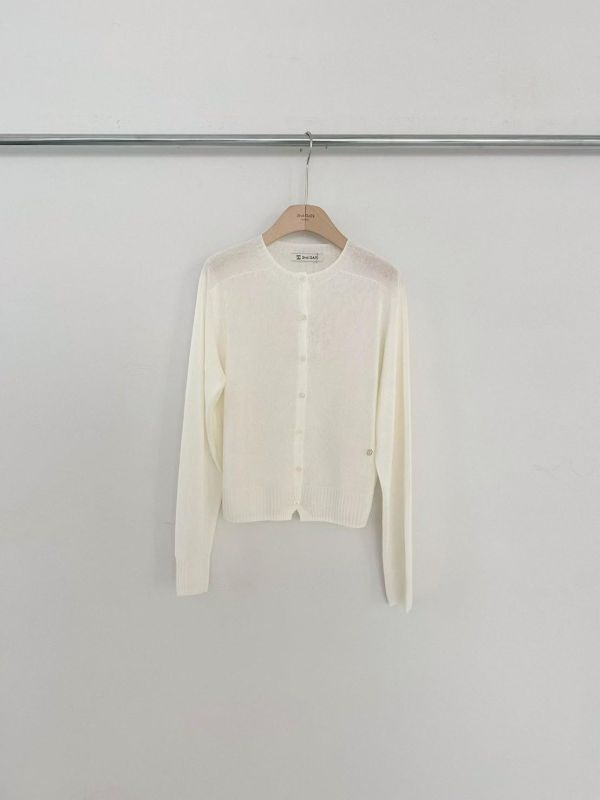 無縫線細緻針織薄外套 