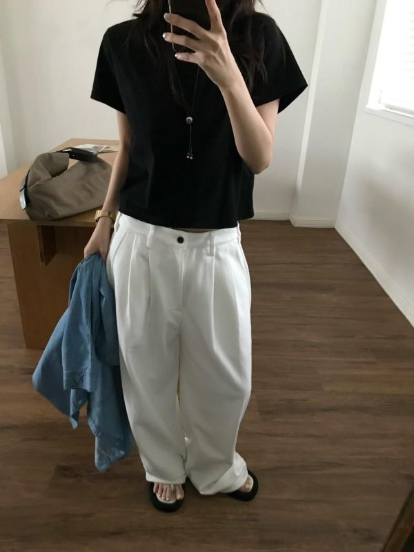 質感布標基本款棉tee 