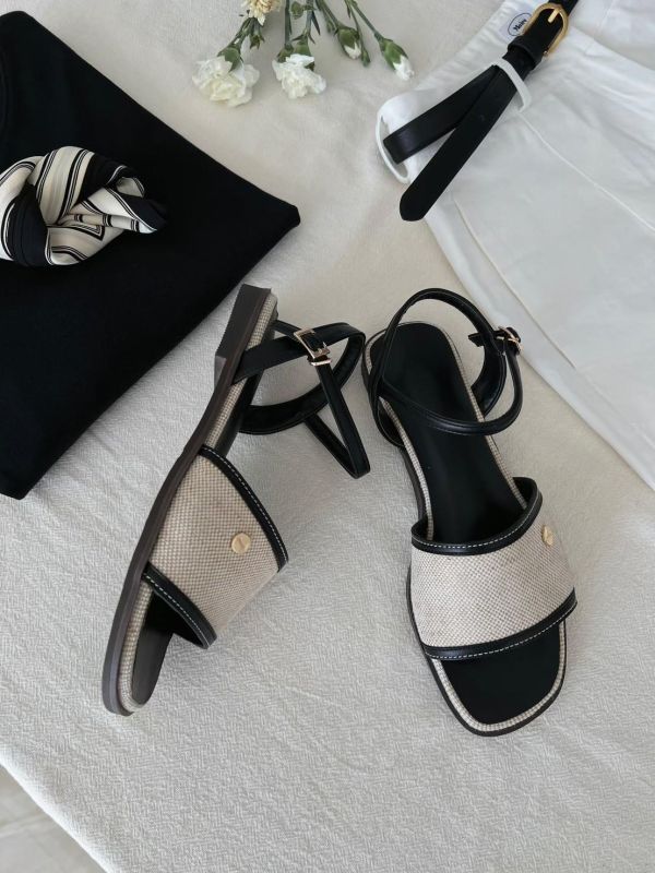 清涼編織繫帶涼鞋(大人款) 