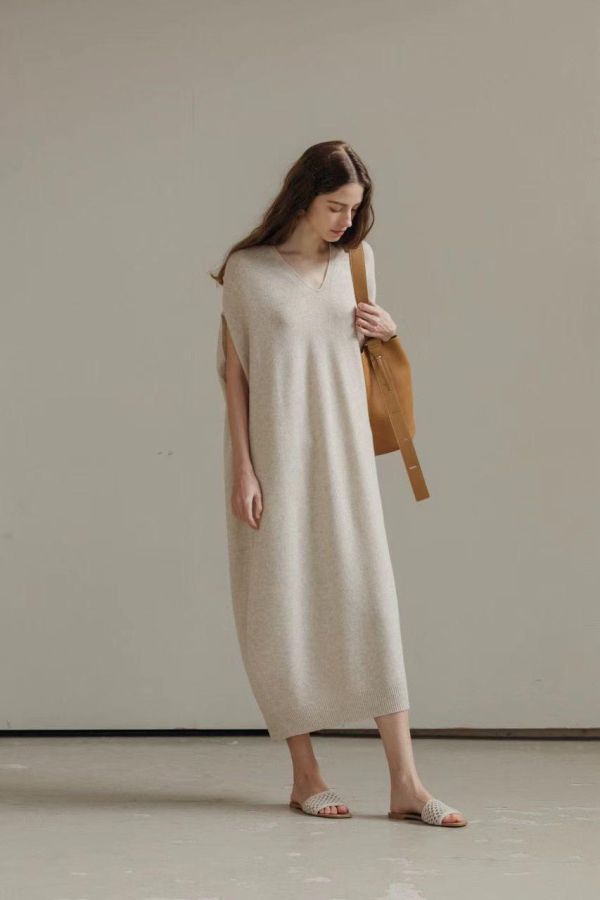 100%美麗諾羊毛背心洋裝 