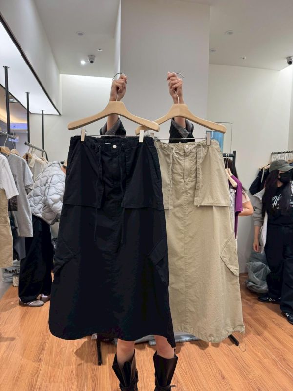 假兩件設計工裝裙 