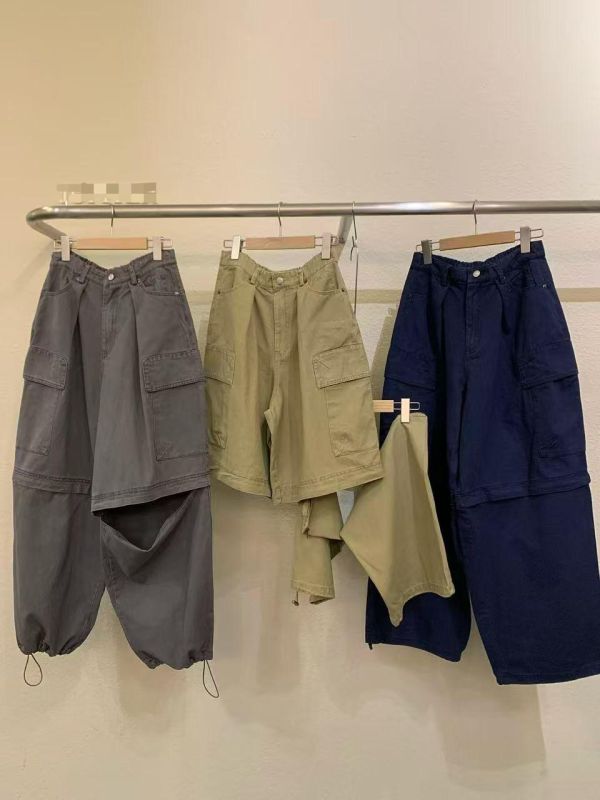 挺棉長短兩穿工裝褲 