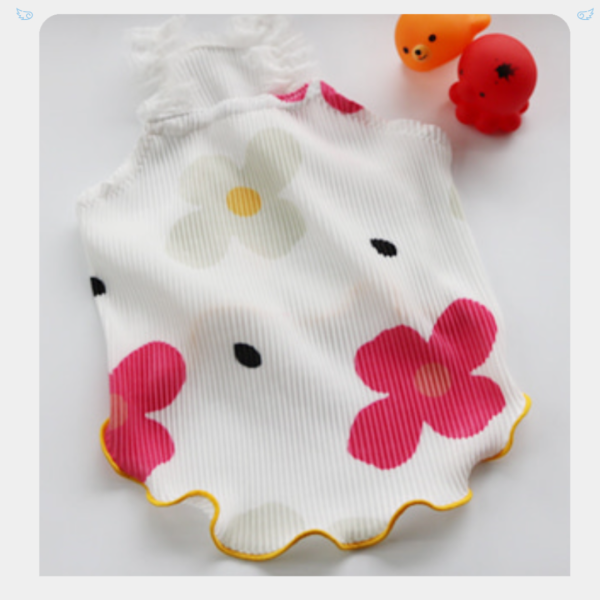 大花百褶背心S-3XL(2XL少量現貨) 寵物服飾,寵物選品,韓國寵物服飾,狗衣服,貓衣服,韓國寵物品牌