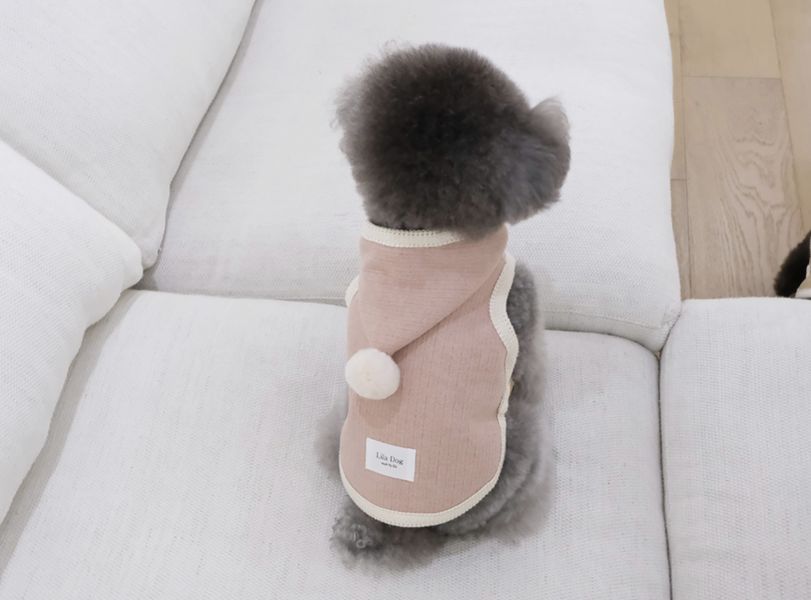 Lila Dog 精靈感粉色斗篷(XL) 寵物服飾,寵物選品,韓國寵物服飾,狗衣服,貓衣服,韓國寵物品牌,寵物有機棉,韓國寵物選品, 韓國寵物秋冬選品