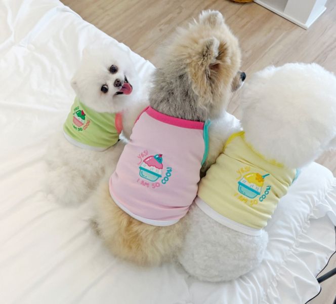 預購0419收單 | POMPOMPOM冰淇淋涼感吊嘎(三色)(S-3XL) 寵物服飾,寵物選品,韓國寵物服飾,狗衣服,貓衣服,韓國寵物品牌,寵物有機棉,韓國寵物選品,韓國寵物春夏選品,寵物領巾