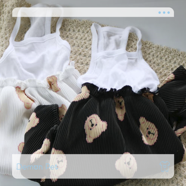 熊熊花苞連身褲 寵物服飾,寵物選品,韓國寵物服飾,狗衣服,貓衣服,韓國寵物品牌,寵物配件