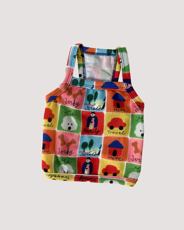 預購0410收單 | côte à côte 花布拼接背心(2色，SM-3XL) 寵物服飾,寵物選品,韓國寵物服飾,狗衣服,貓衣服,韓國寵物品牌,韓國寵物選品,韓國寵物春夏選品,寵物背心,COTEACOTE,韓國寵物品牌服飾,韓國寵物秋冬選品,寵物四腳衣,寵物連身褲,韓國冬天寵物,寵物保暖