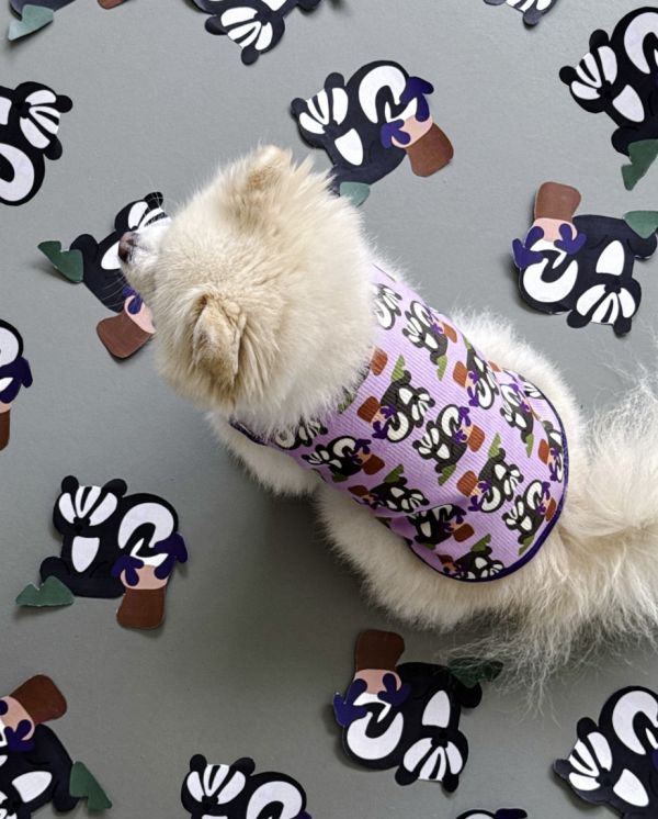 預購1028收單 | côte à côte 秋季紫色松鼠無袖背心(SM-3XL) 寵物服飾,寵物選品,韓國寵物服飾,狗衣服,貓衣服,韓國寵物品牌,韓國寵物選品,韓國寵物春夏選品,寵物背心,COTEACOTE,韓國寵物品牌服飾,韓國寵物秋冬選品,寵物四腳衣,寵物連身褲,韓國冬天寵物,寵物保暖