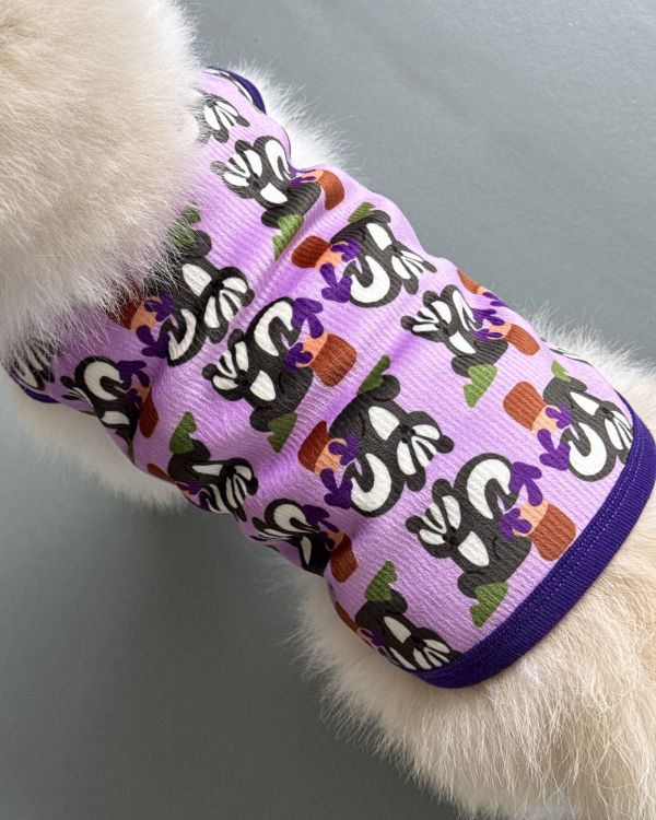 預購1028收單 | côte à côte 秋季紫色松鼠無袖背心(SM-3XL) 寵物服飾,寵物選品,韓國寵物服飾,狗衣服,貓衣服,韓國寵物品牌,韓國寵物選品,韓國寵物春夏選品,寵物背心,COTEACOTE,韓國寵物品牌服飾,韓國寵物秋冬選品,寵物四腳衣,寵物連身褲,韓國冬天寵物,寵物保暖