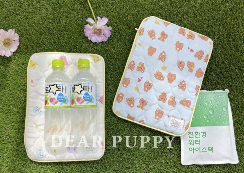 Dear Puppy |  棕色可愛熊涼感袋(附冷凝包) 寵物服飾,寵物選品,韓國寵物服飾,狗衣服,貓衣服,韓國寵物品牌,寵物有機棉,韓國寵物選品,韓國寵物春夏選品,寵物涼感墊